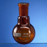 Round bottom flasks - one neck - amber stained