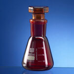 Jodzahl-Kolben Braunglas