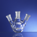 Round bottom flasks, three necks, angled side necks