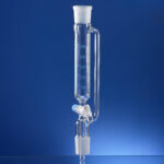 Dropping funnels, with pressure equalization - glass plug