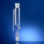 Dropping funnels with pressure equalization tube - valve stopcock