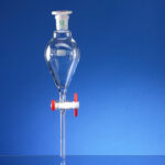 Separating funnels, conical shape (ISO), PTFE plug, graduated