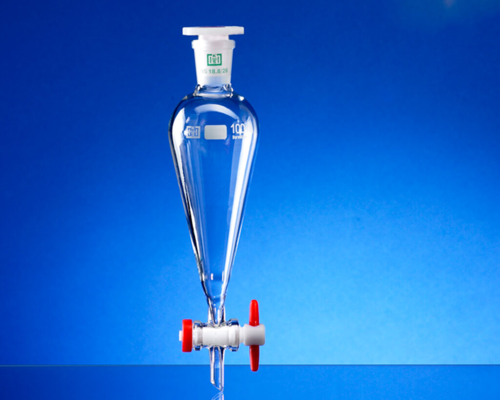 Scheidetrichter, Squibb, PTFE-Küken - Hofmann Glastechnik