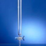 Chromatography columns, with rim, glass plug