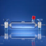 Gasprobenrohre (Gasmaus) mit zwei Einweghähnen (Glasküken)  und Entnahmestutzen (Septum)